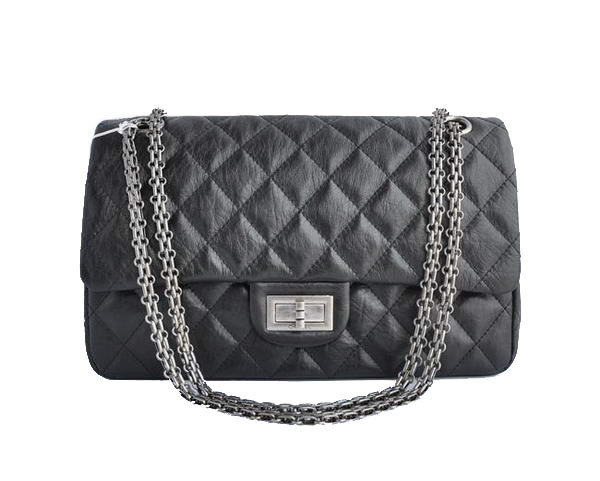 AAA Cheap Chanel Jumbo Flap Bags A28668 Black Silver On Sale
